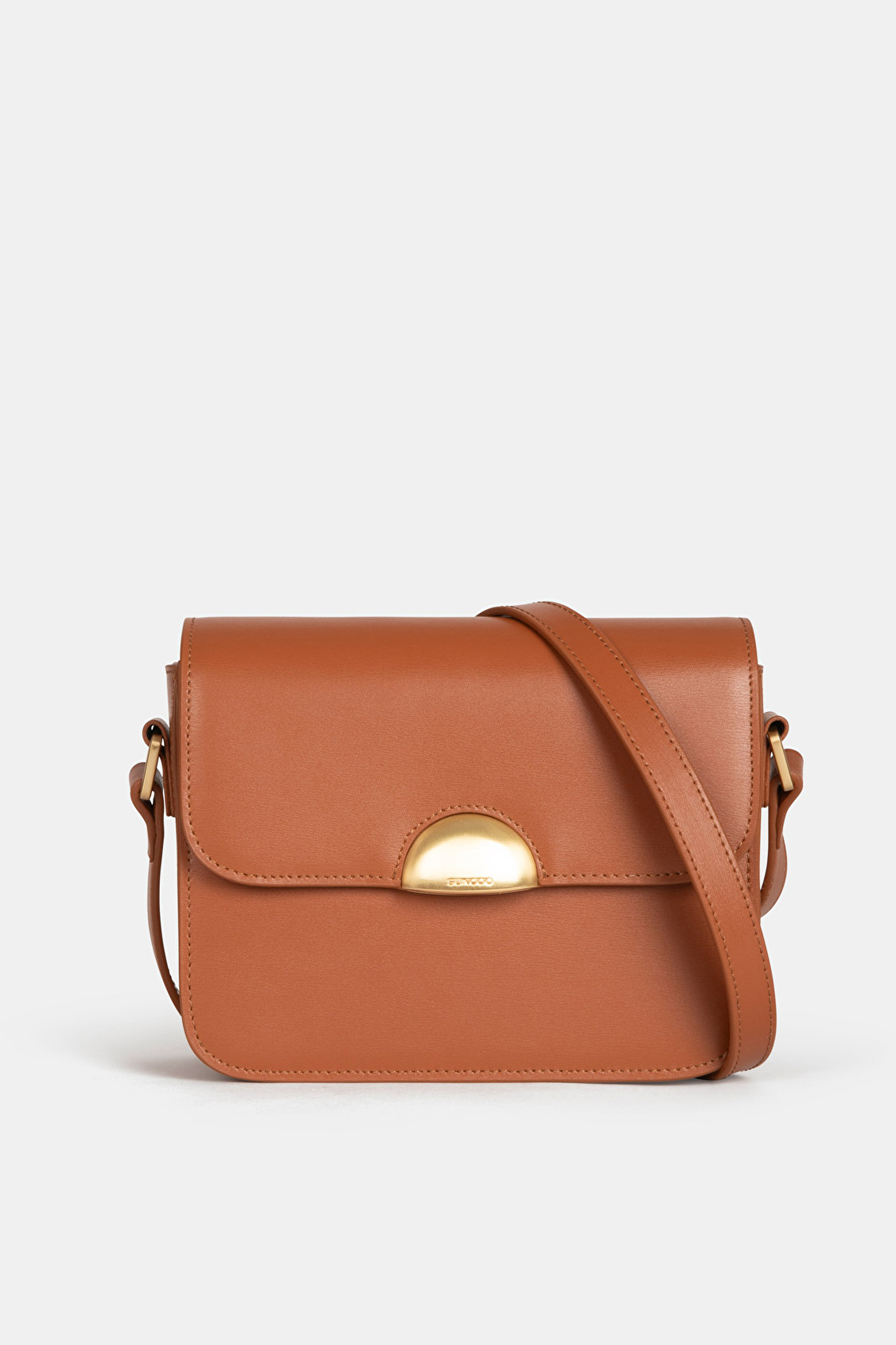 Nelly Camel leather shoulder bag CAMEL