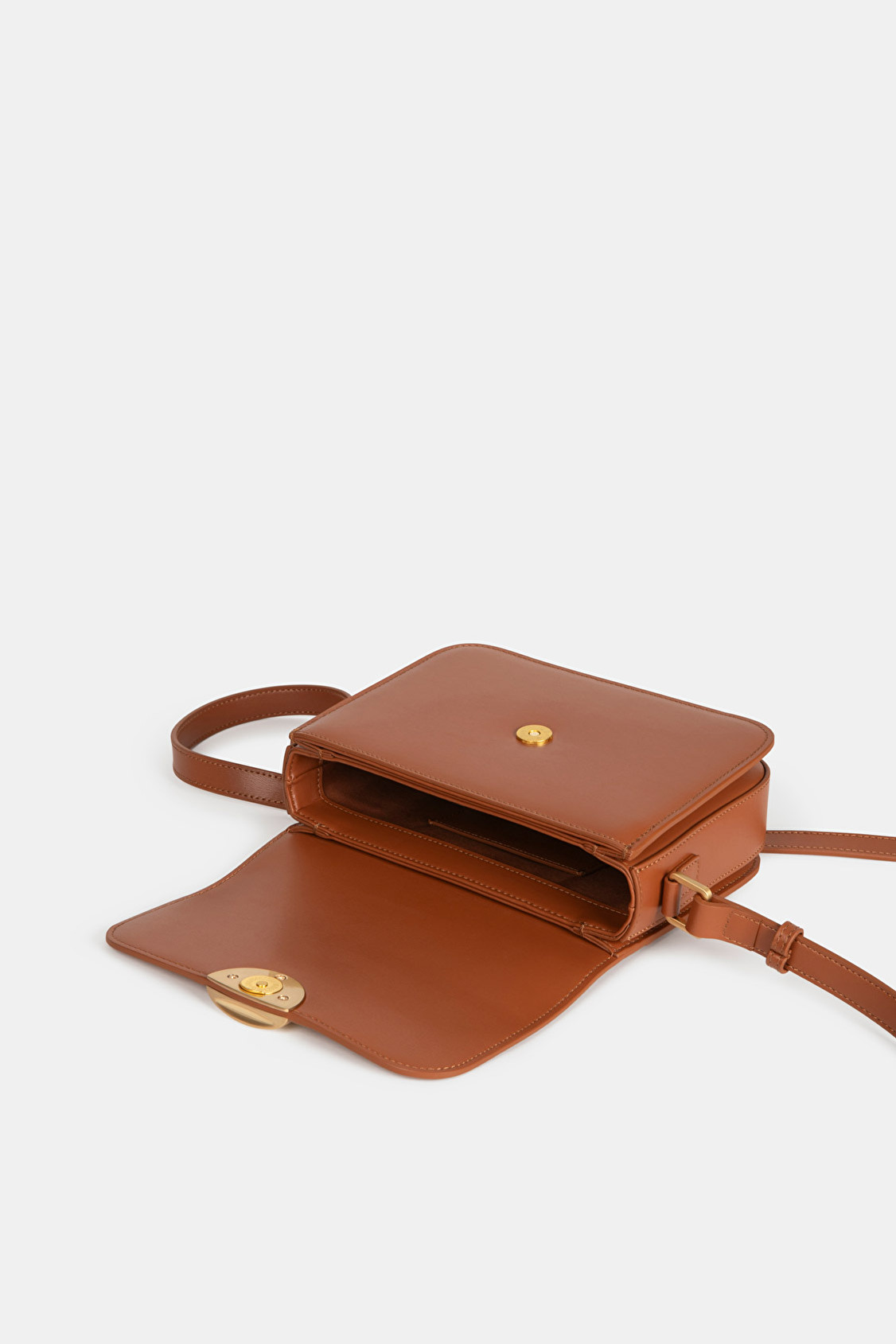 Nelly Camel leather shoulder bag CAMEL