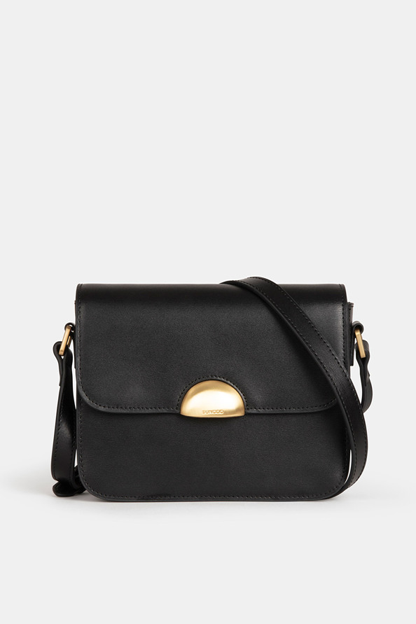 Nelly Black leather shoulder bag