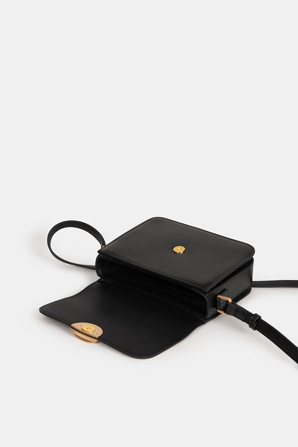 Nelly Black leather shoulder bag