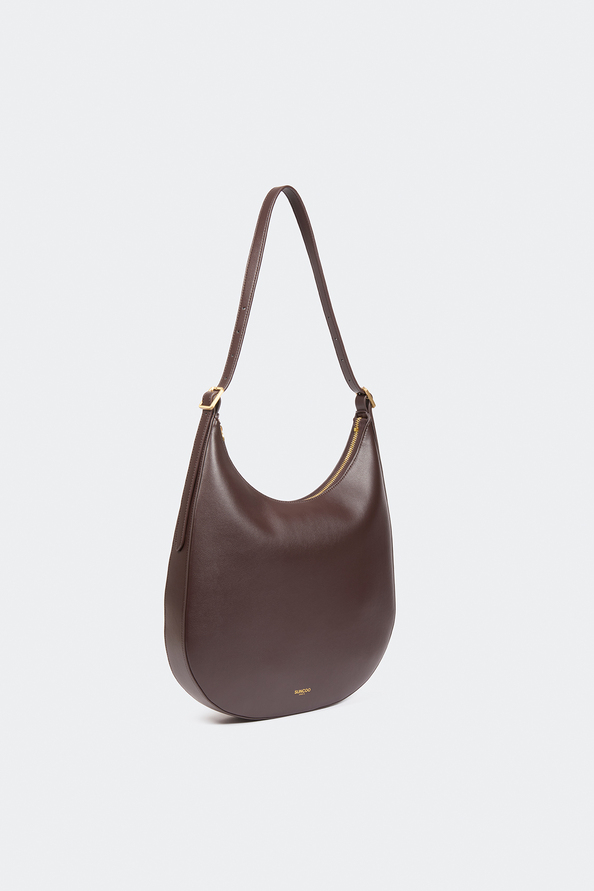 Suzy Coffee-coloured leather hobo bag