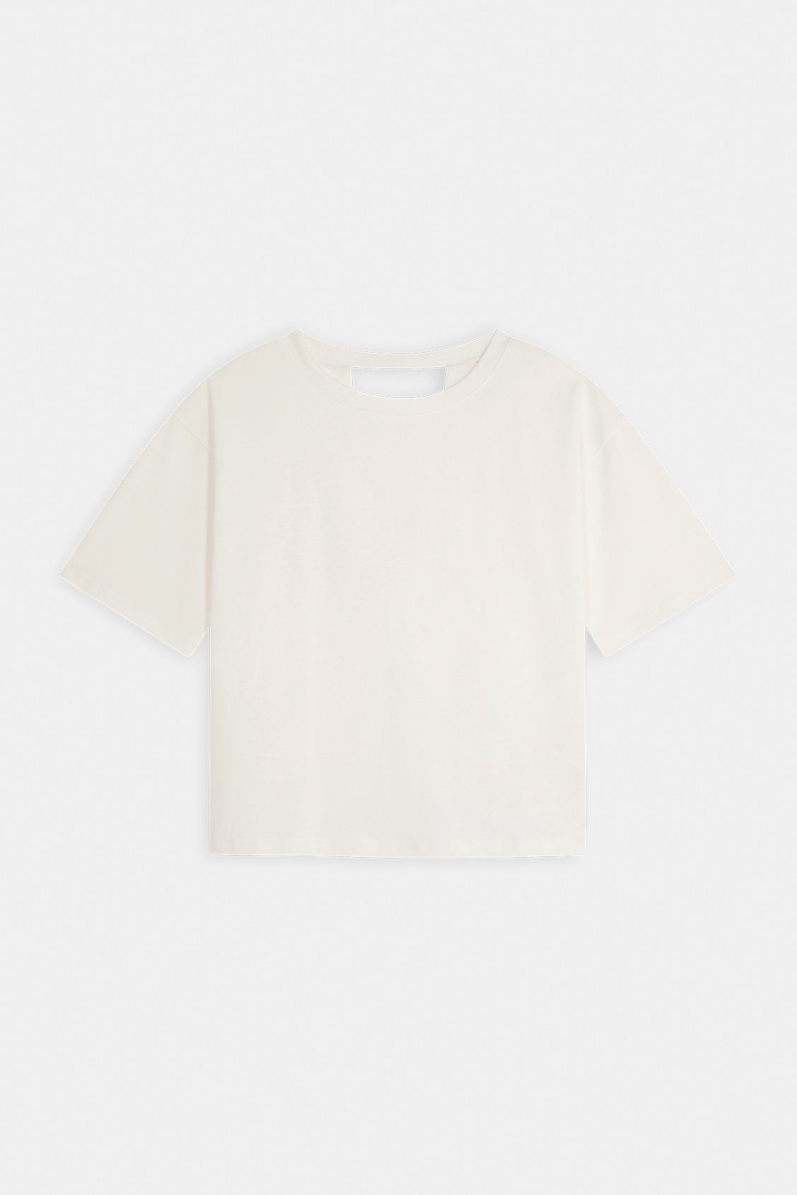 Marti Plain white tee-shirt with open back OFF-WHITE