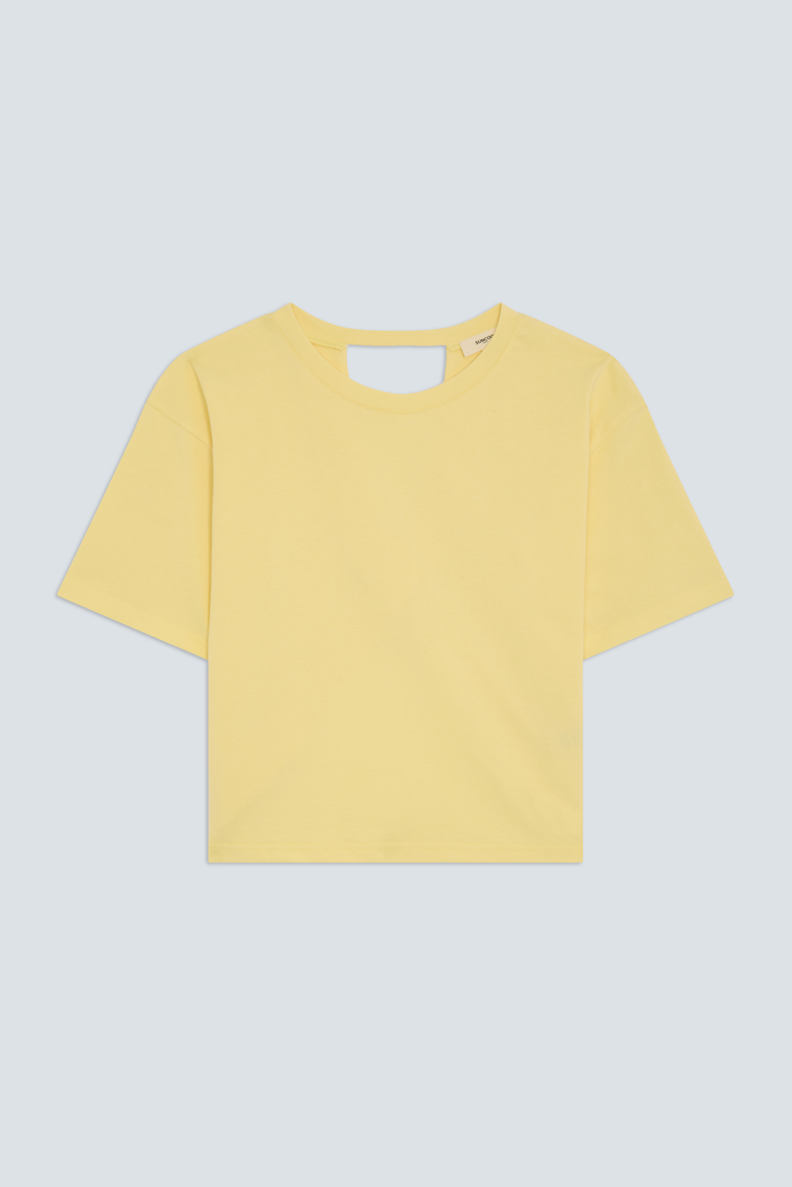 Marti Plain yellow tee-shirt with open back YELLOW