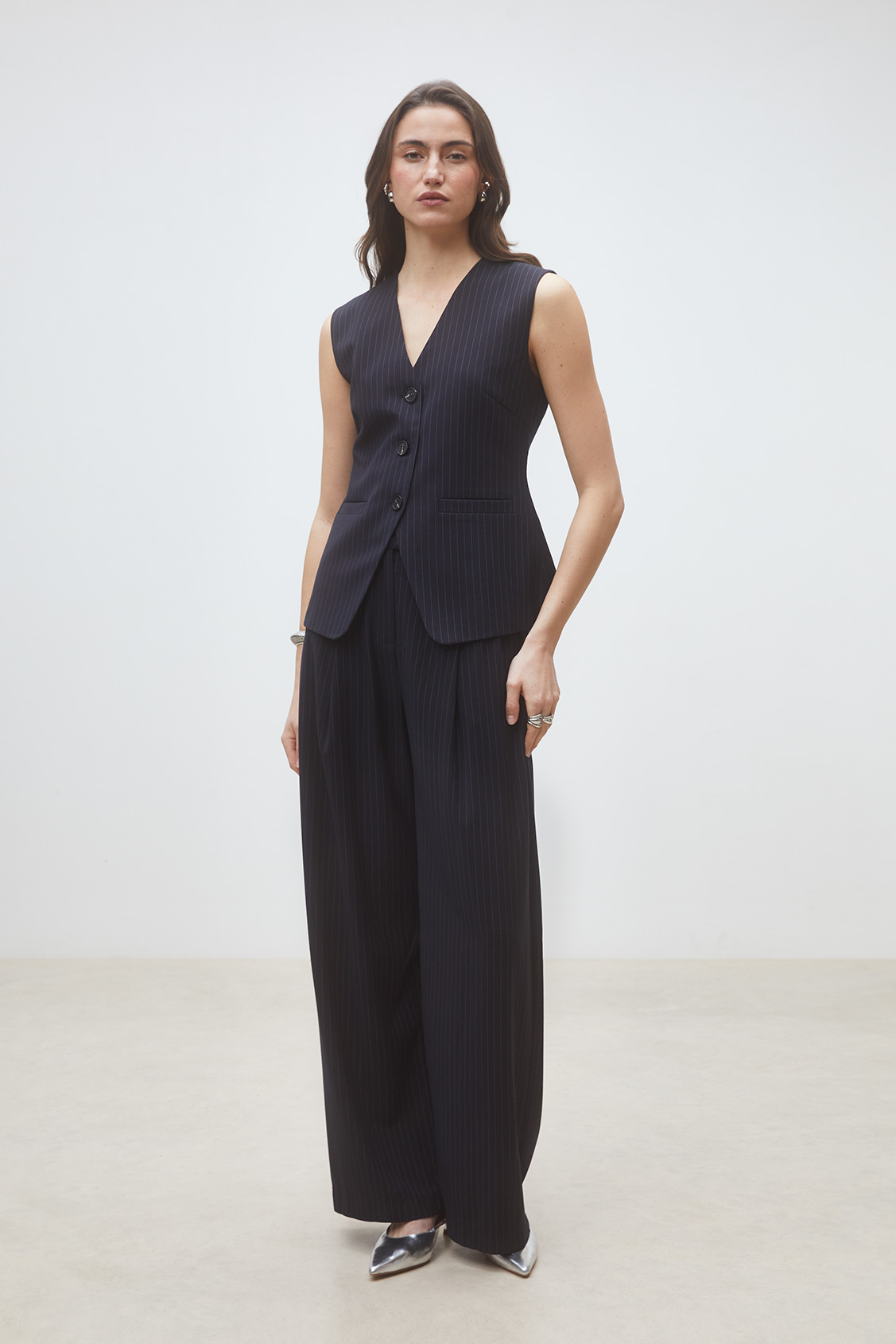 Dual Bartender striped jacket DEEP BLUE