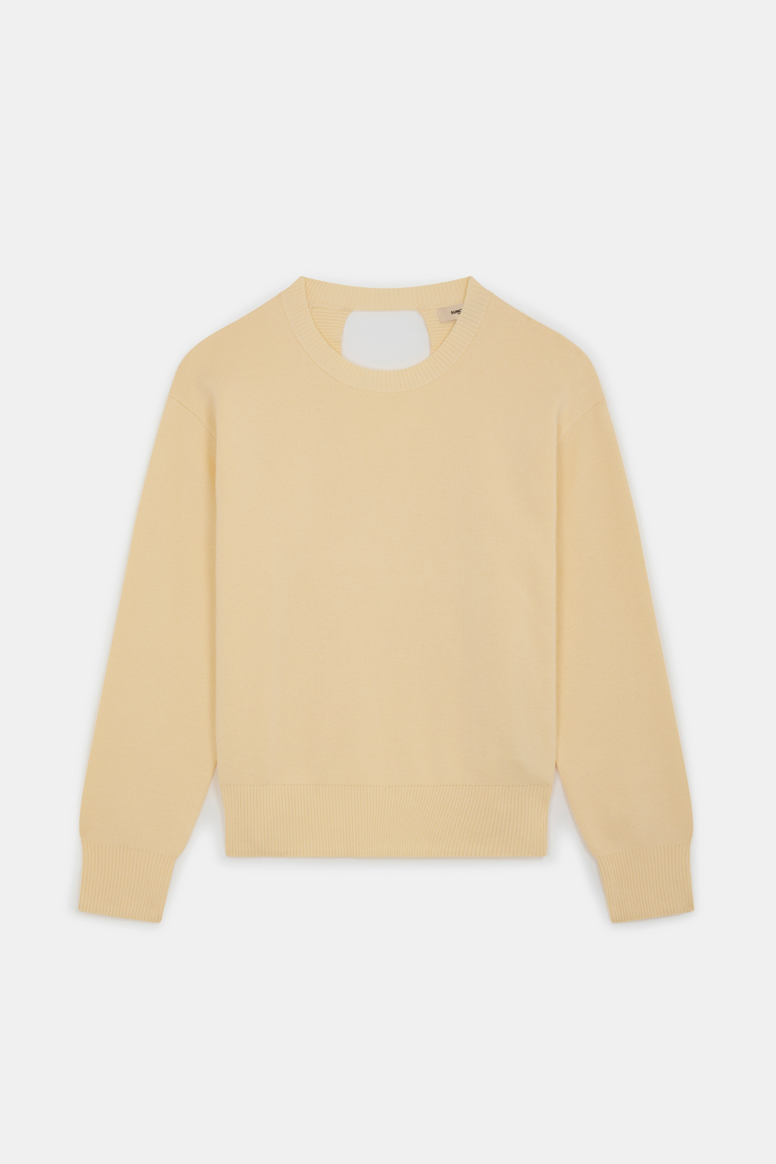 Plamedi Plain cream jumper with crossover back CREAM