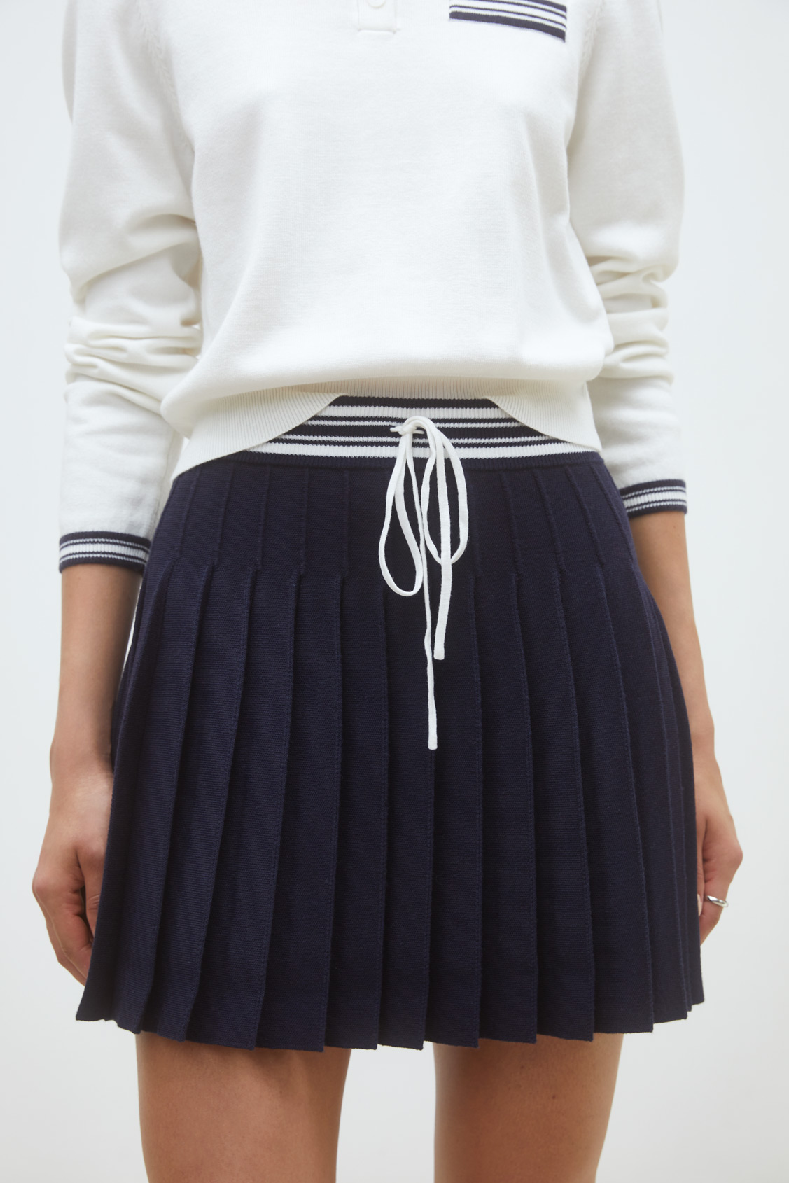 Falda Short two-tone pleated skirt DEEP BLUE