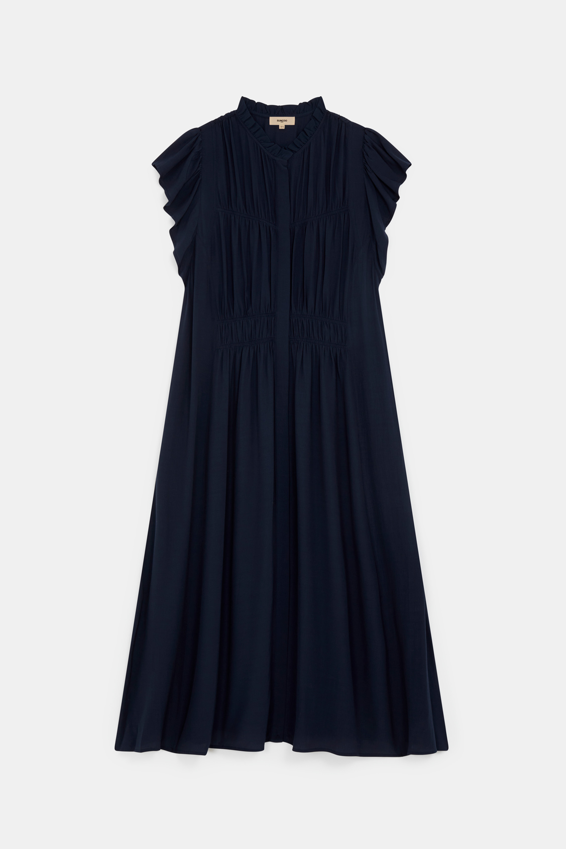 Coco Long flowing dress with gathers DEEP BLUE