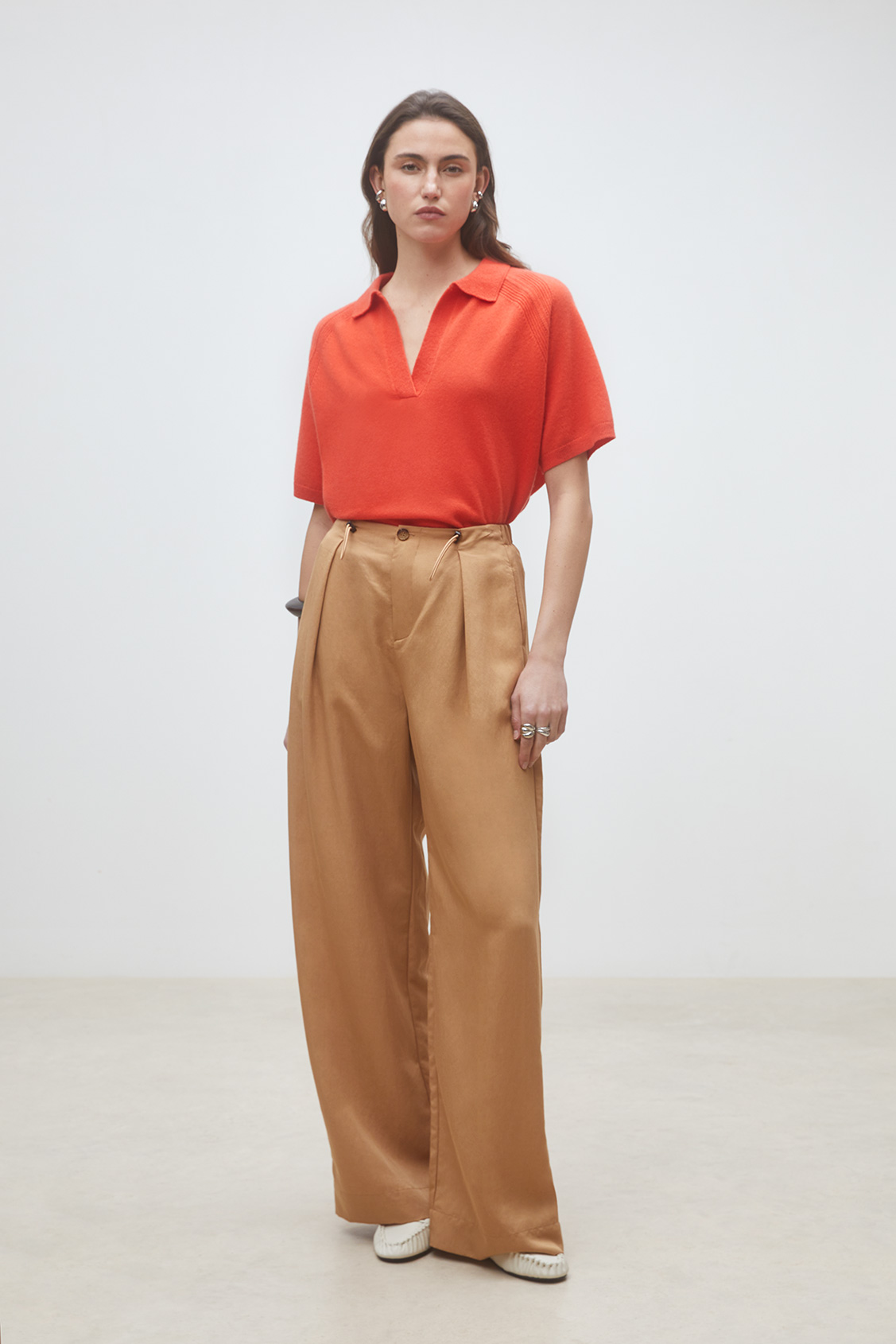 Jio Camel wide-leg pants CAMEL