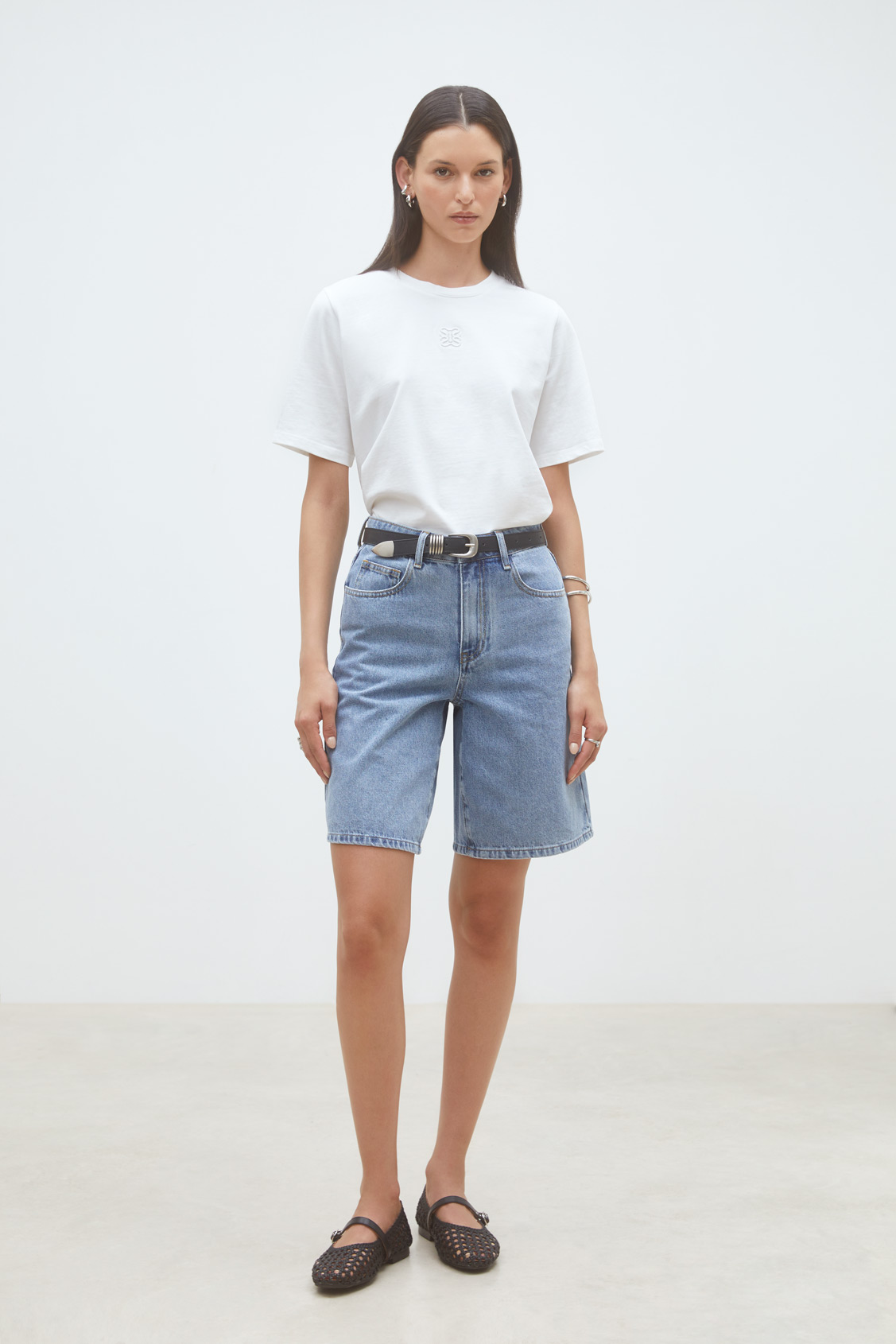 Maroz Plain tee-shirt with embroidered logo OFF-WHITE