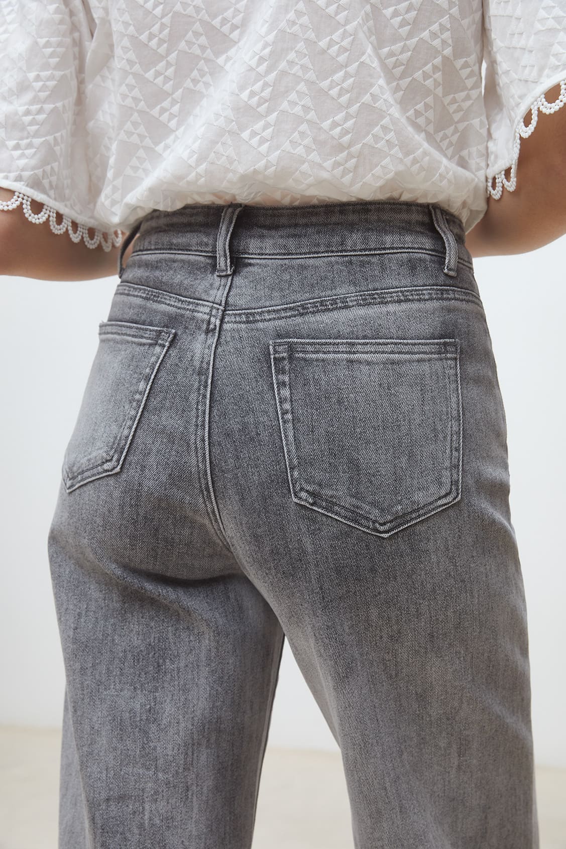 Rafi Grey flared jeans LIGHT GREY