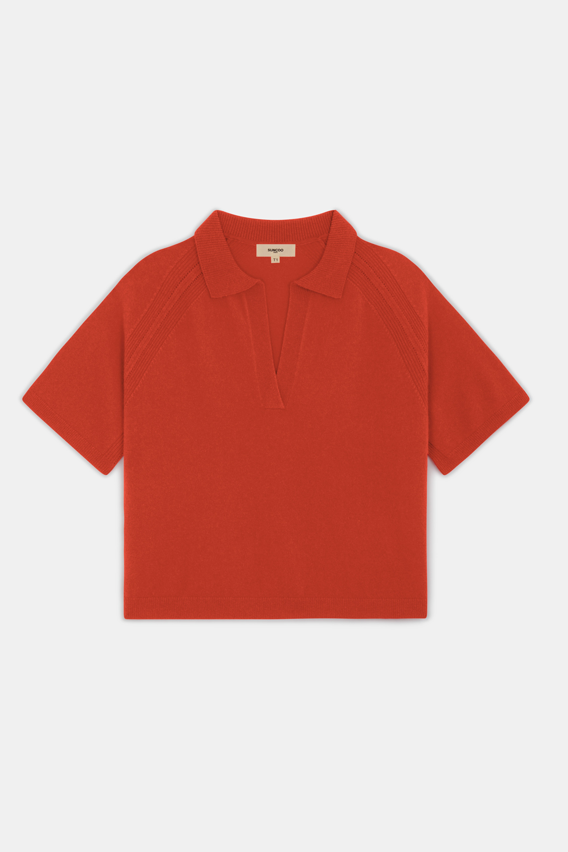 Privaro Plain geranium polo jumper GERANIUM