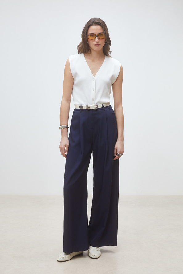 Japon Wide-leg pleated pants