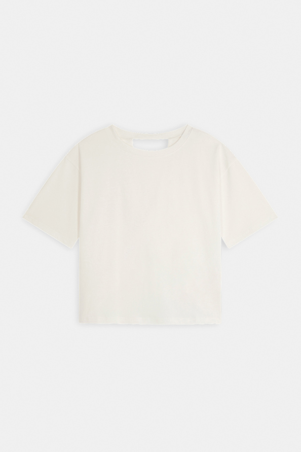 Marti Plain white tee-shirt with open back