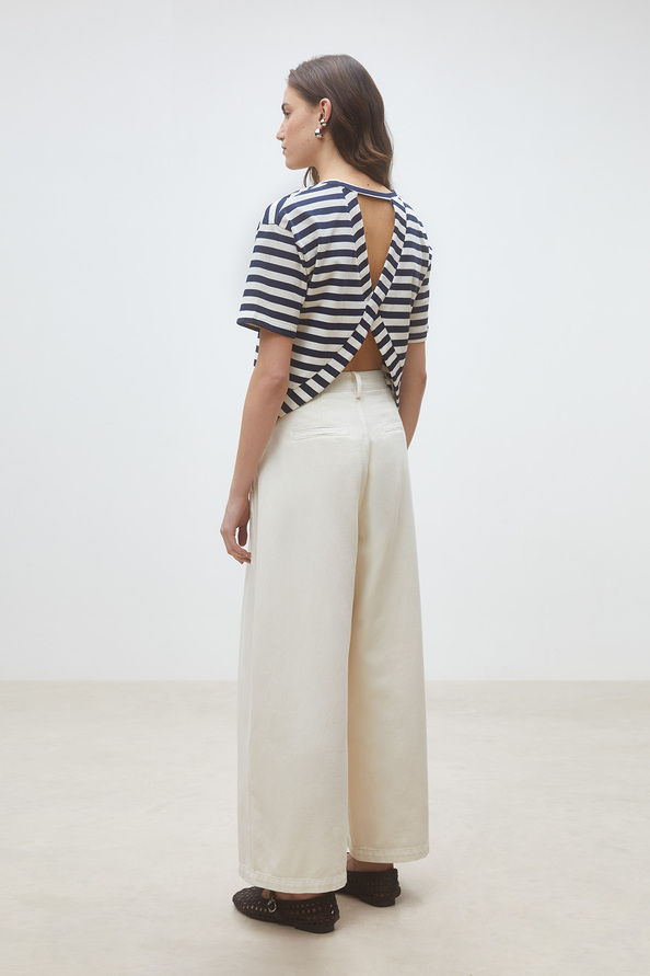 Martilo Striped tee-shirt with open back