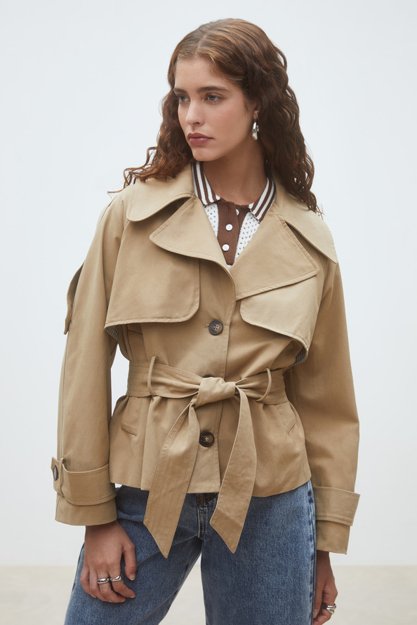 Elliot Belted short trench coat