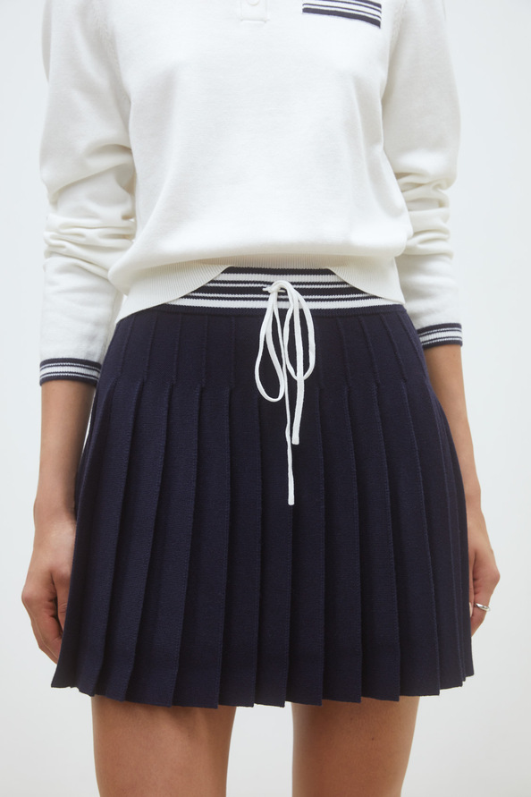 Falda Short two-tone pleated skirt