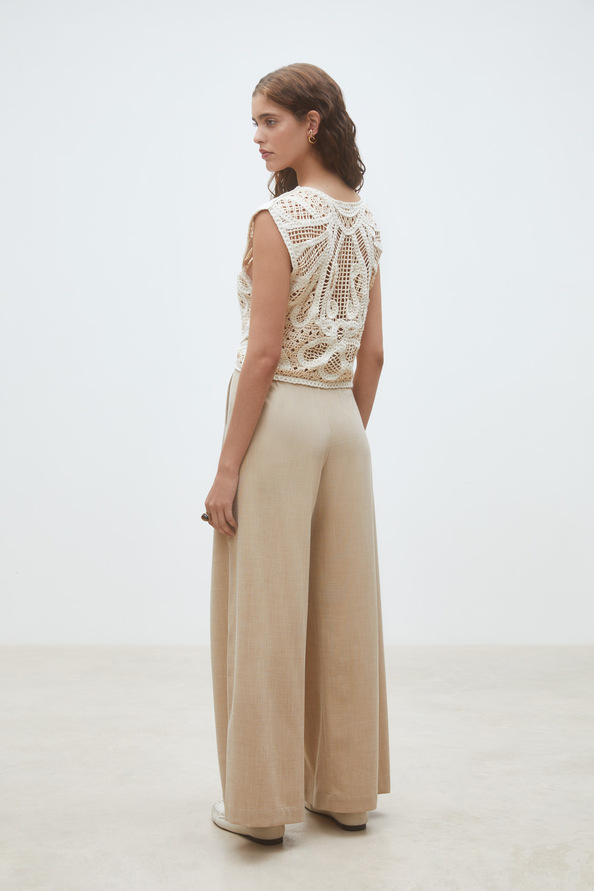 Jeff Wide-leg darted pants