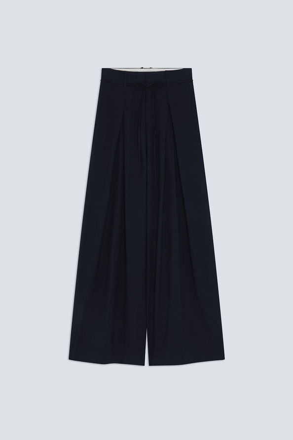 Julio Wide-leg midnight blue darted pants