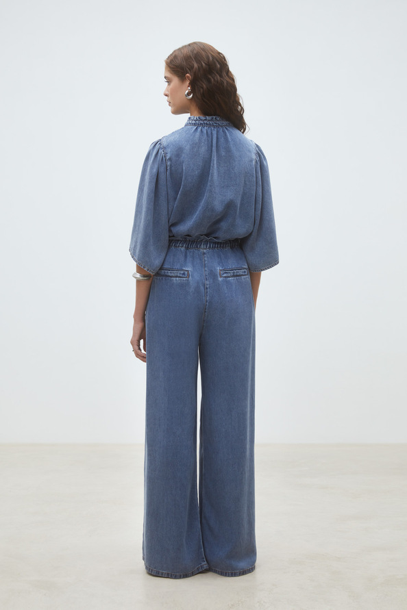 Louise Buttoned denim blouse