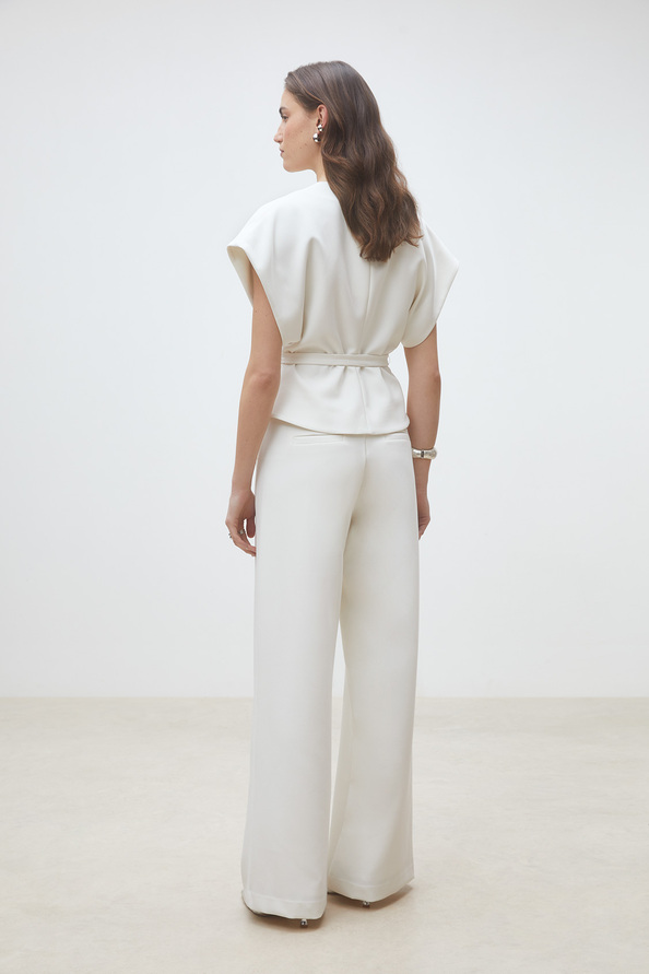Lazlo Structured cropped blouse