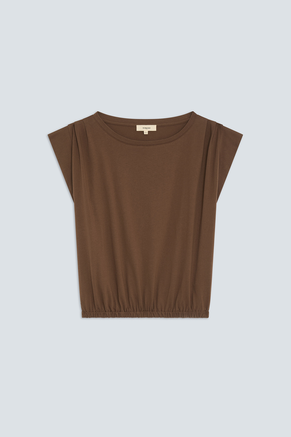 Marcha Plain choco sleeveless top