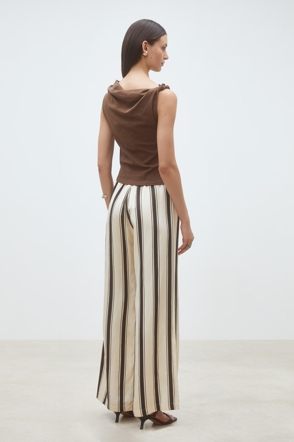 Migili Choco sleeveless knotted top