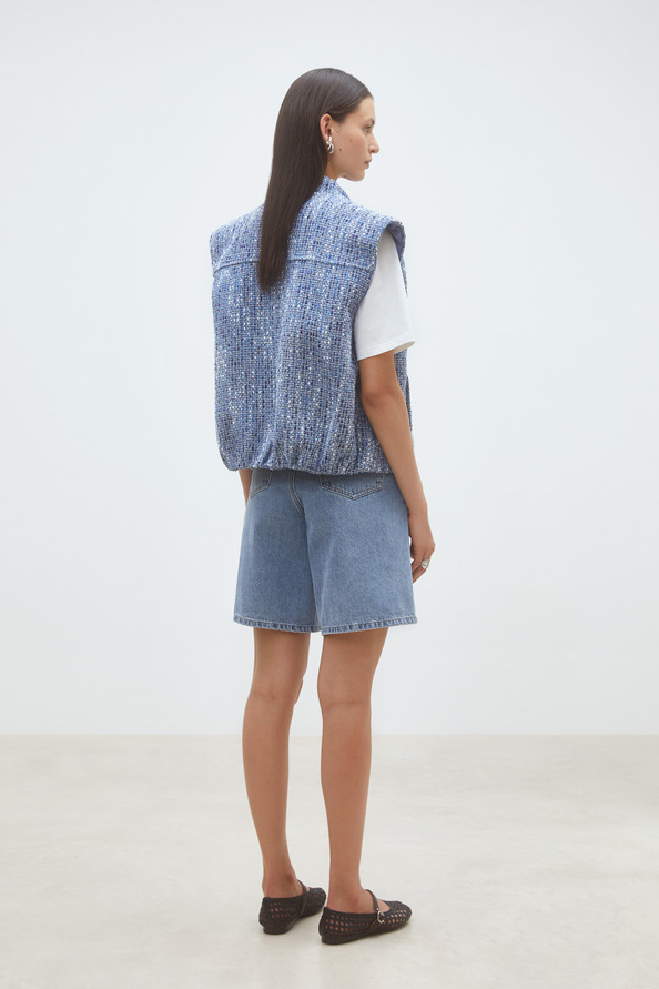 Dave Sleeveless tweed jacket