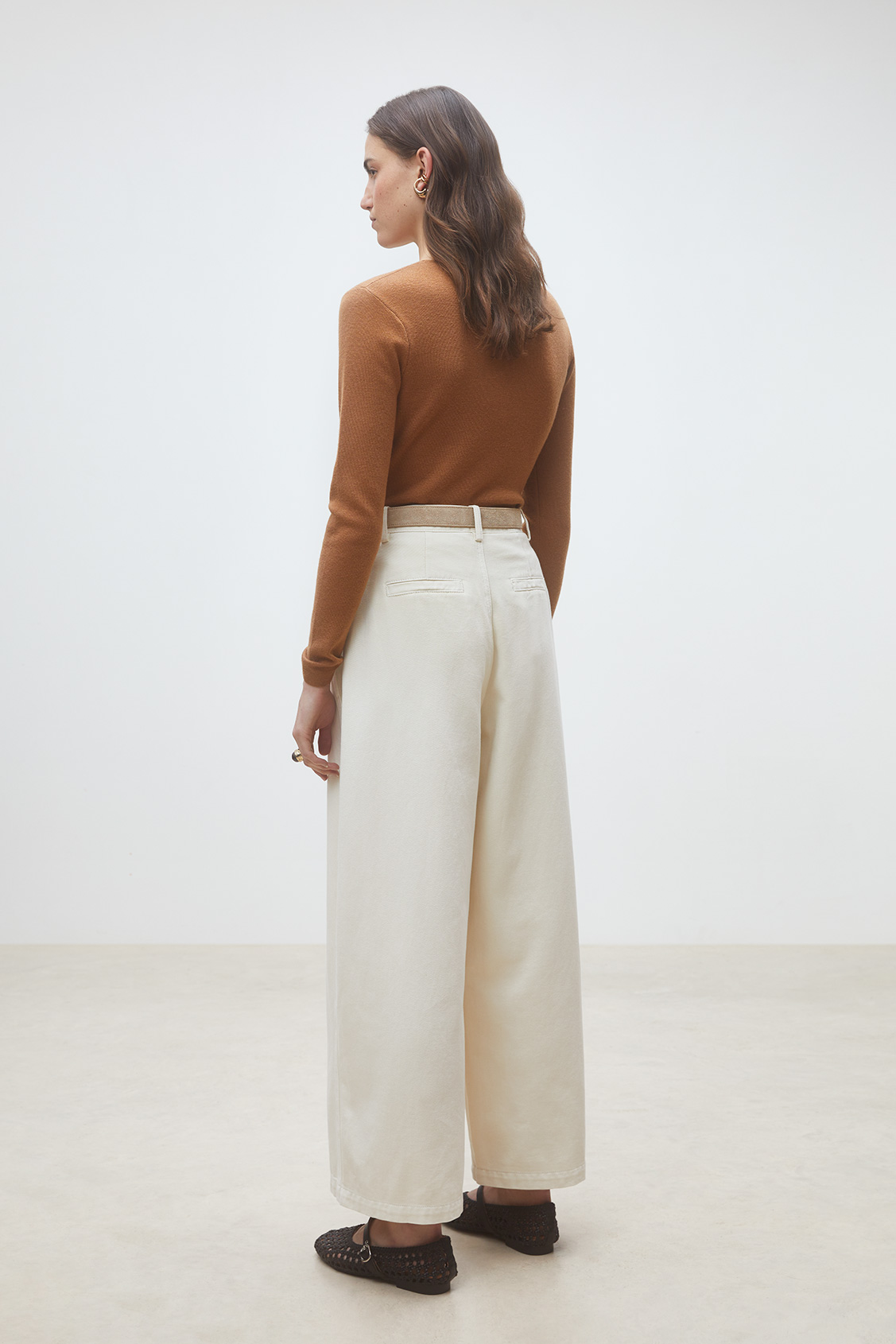 Gamira Camel buttoned pleated cardigan CAMEL