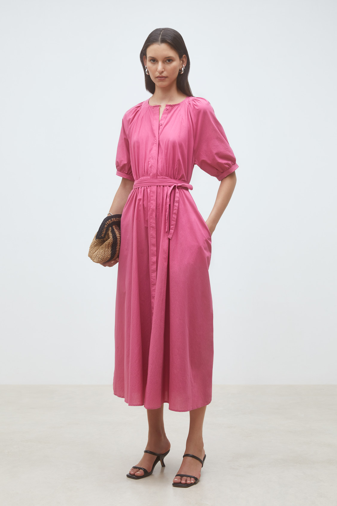 Cassie Long poplin dress 00054