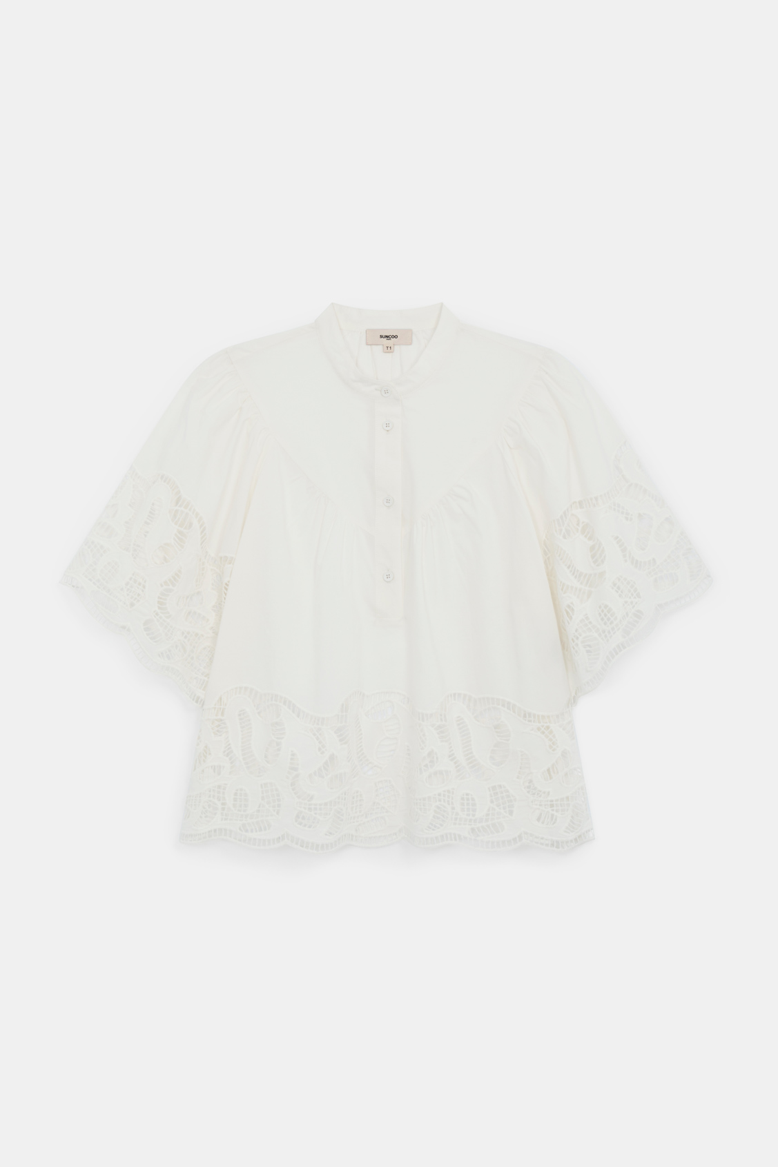 Linda Poplin blouse OFF-WHITE