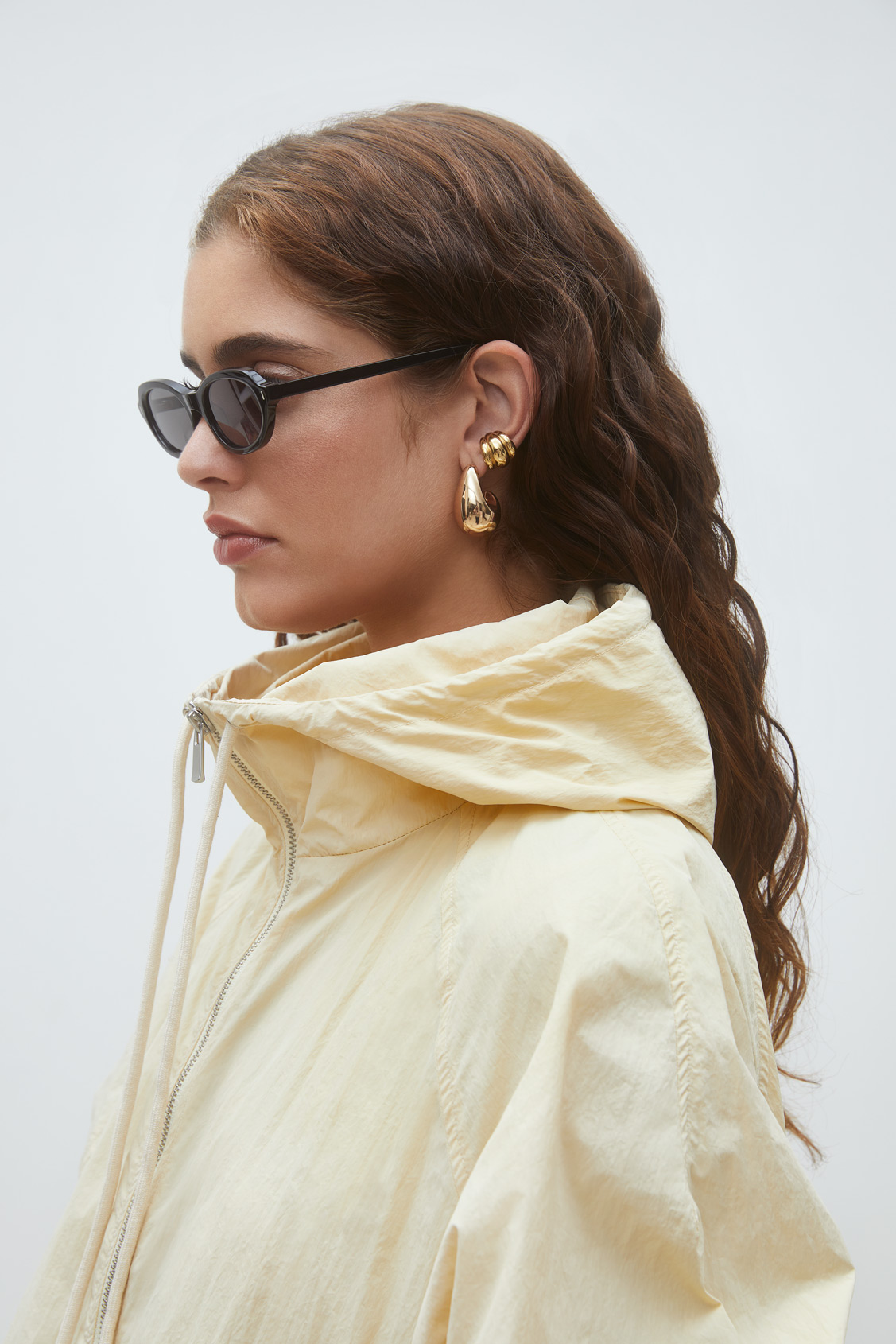 Derek Sportswear hooded jacket CREAM