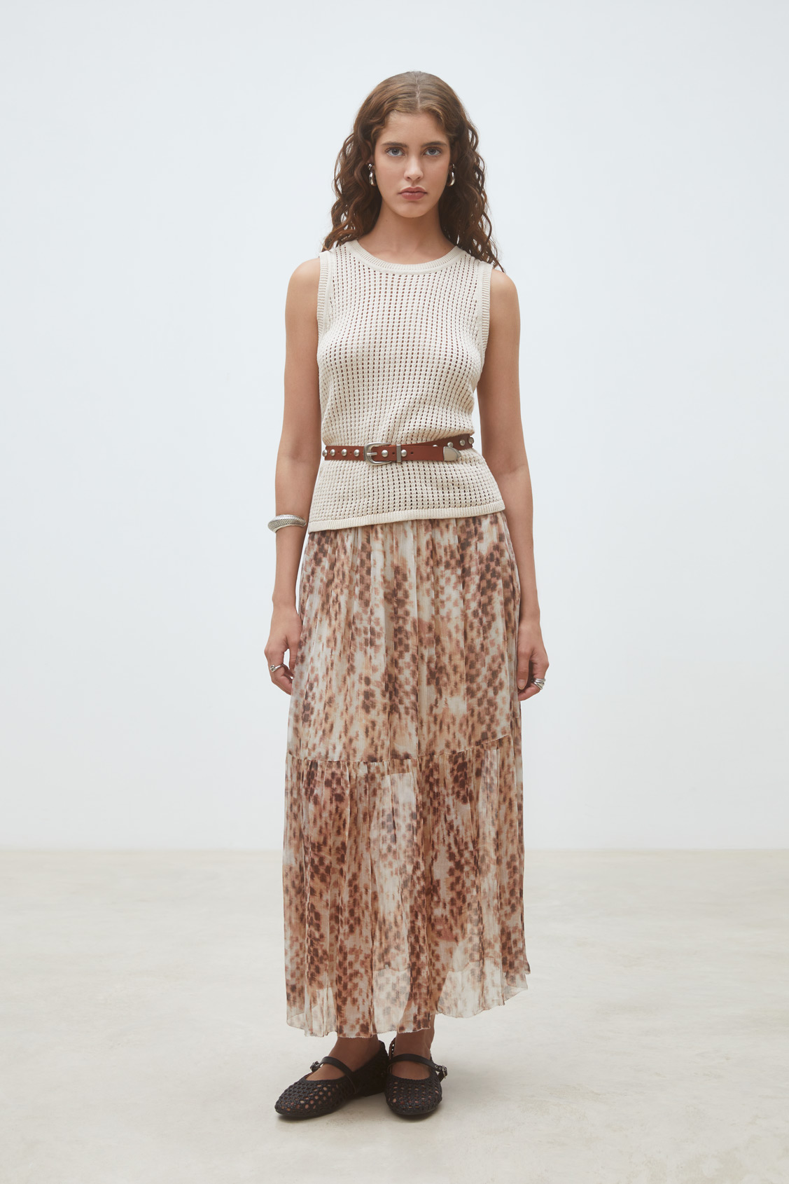 Parikia Openwork knit top BEIGE