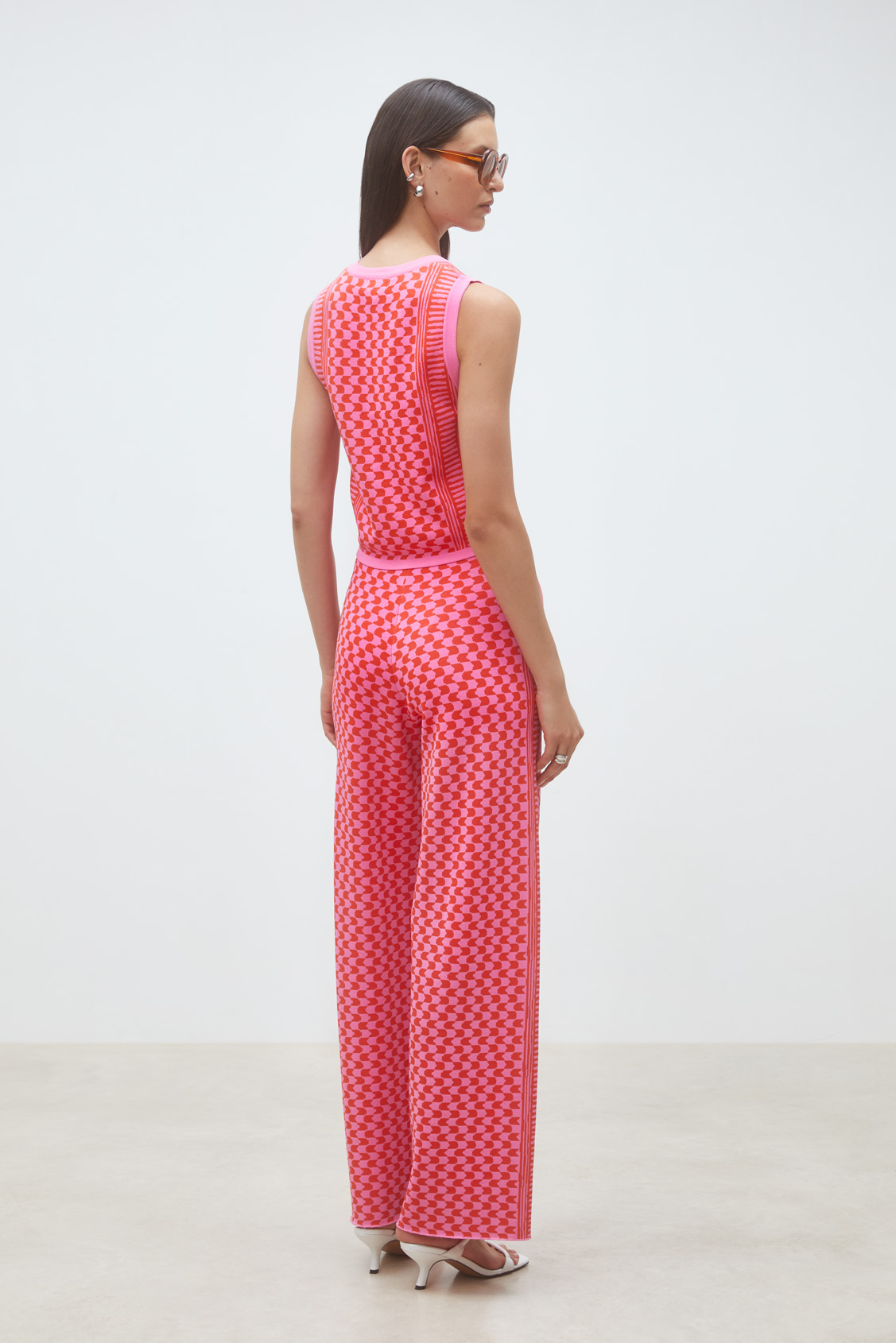 Jonas Jacquard knit pants PINK