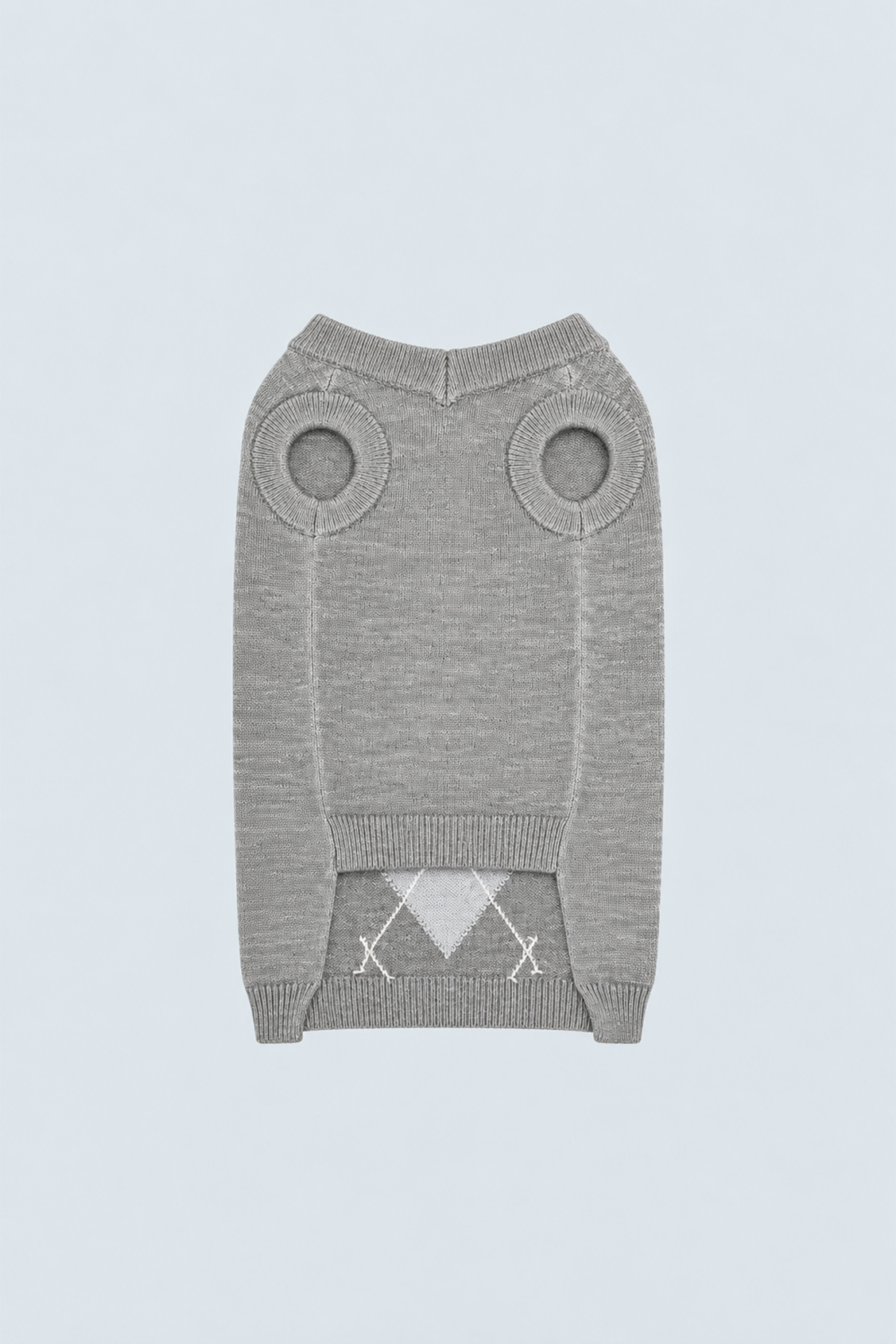 ALFIE Mottled grey dog jumper Heather grey