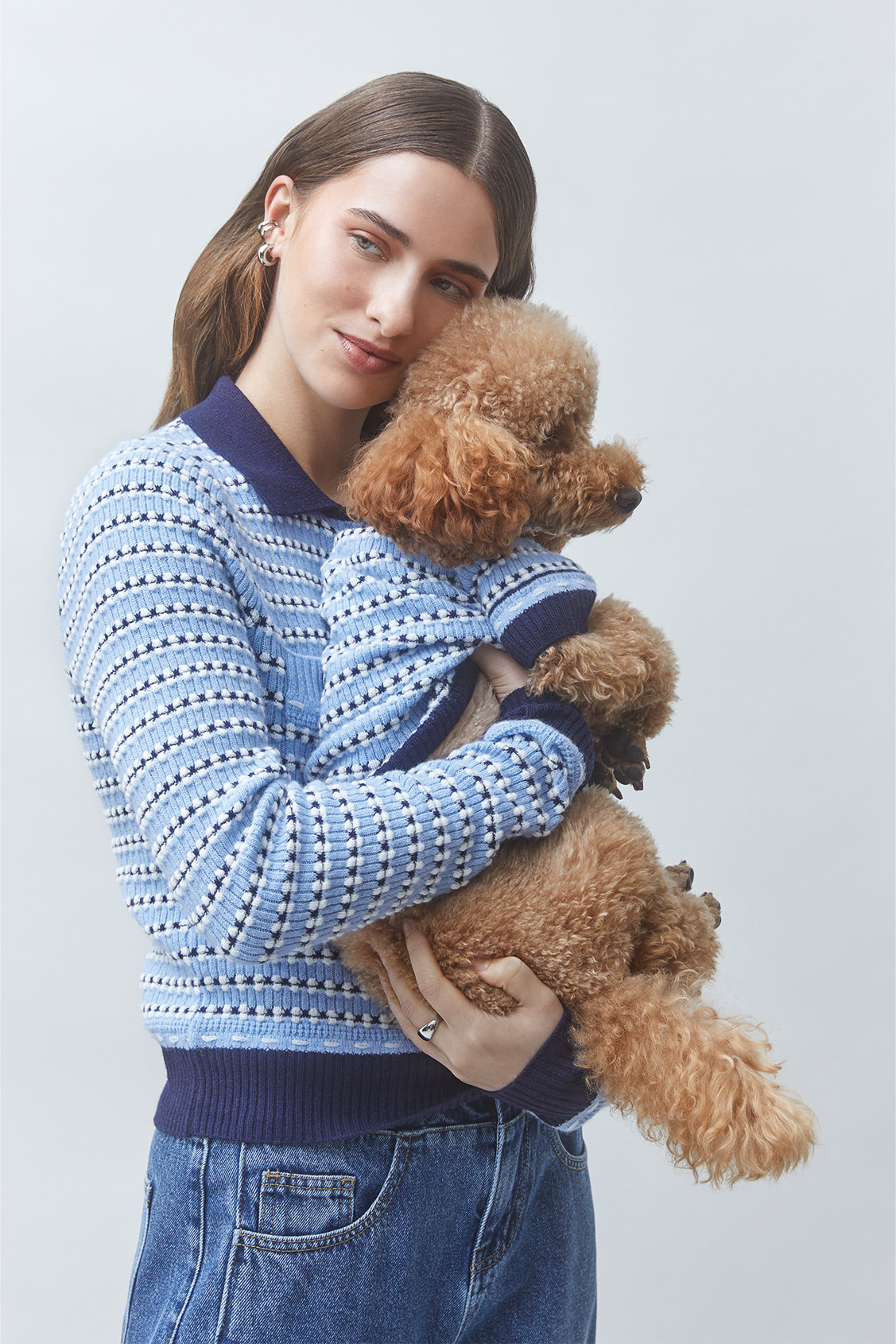ARTY Fancy dog jumper SKY BLUE