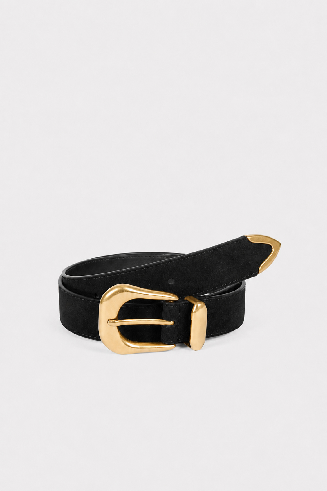 AILA Black leather belt BLACK