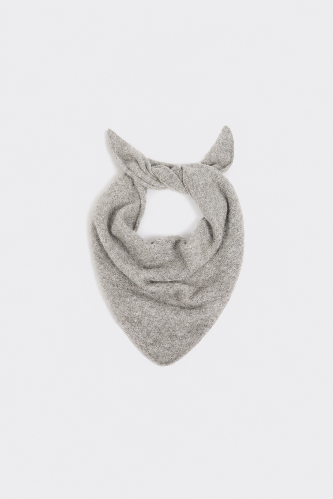 AVRAEL Mottled grey tie scarf Heather grey