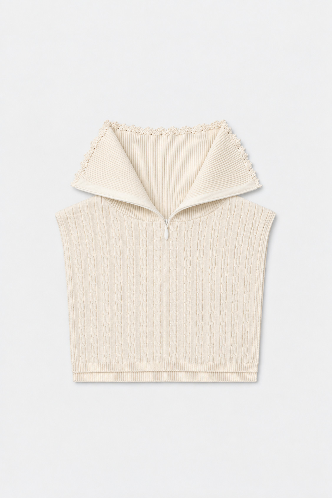 AZRAL Off-white knit dickey scarf OFF-WHITE