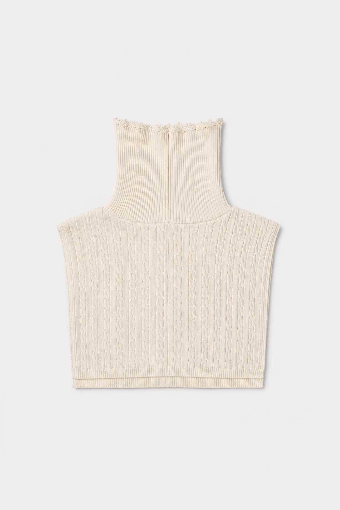AZRAL Off-white knit dickey scarf OFF-WHITE