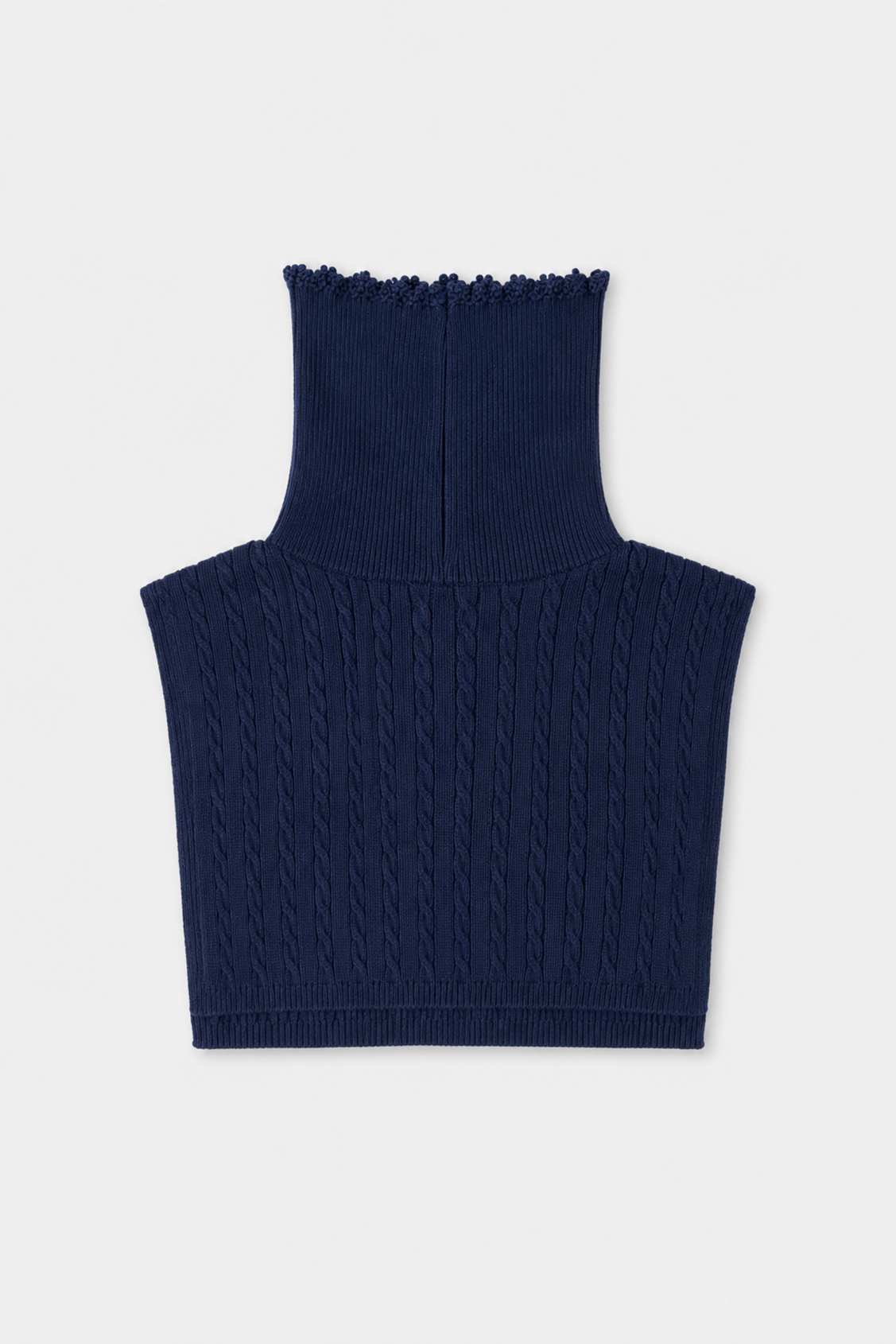 AZRAL Midnight blue knit dickey scarf DEEP BLUE