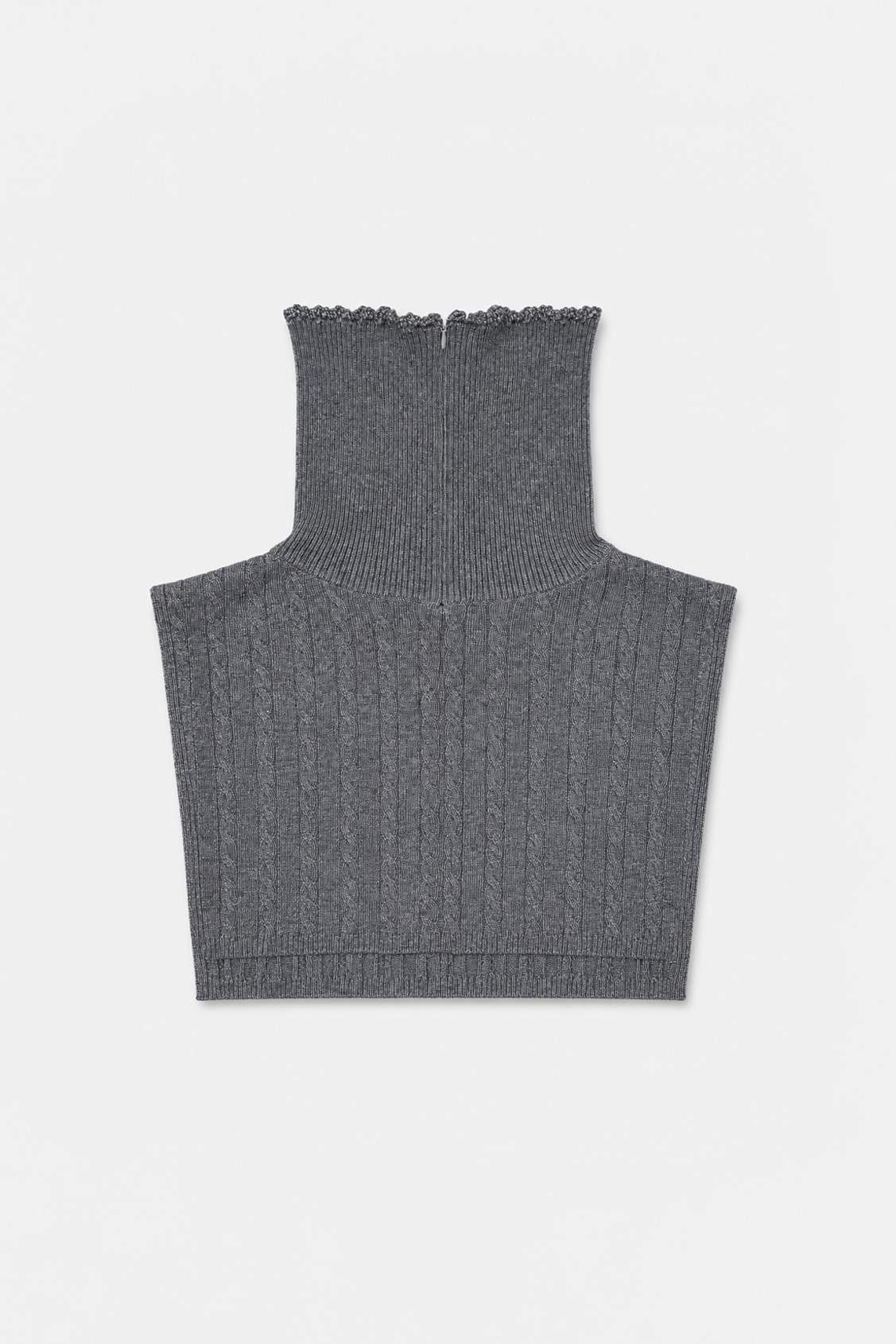 AZRAL Mottled grey knit dickey scarf Heather grey