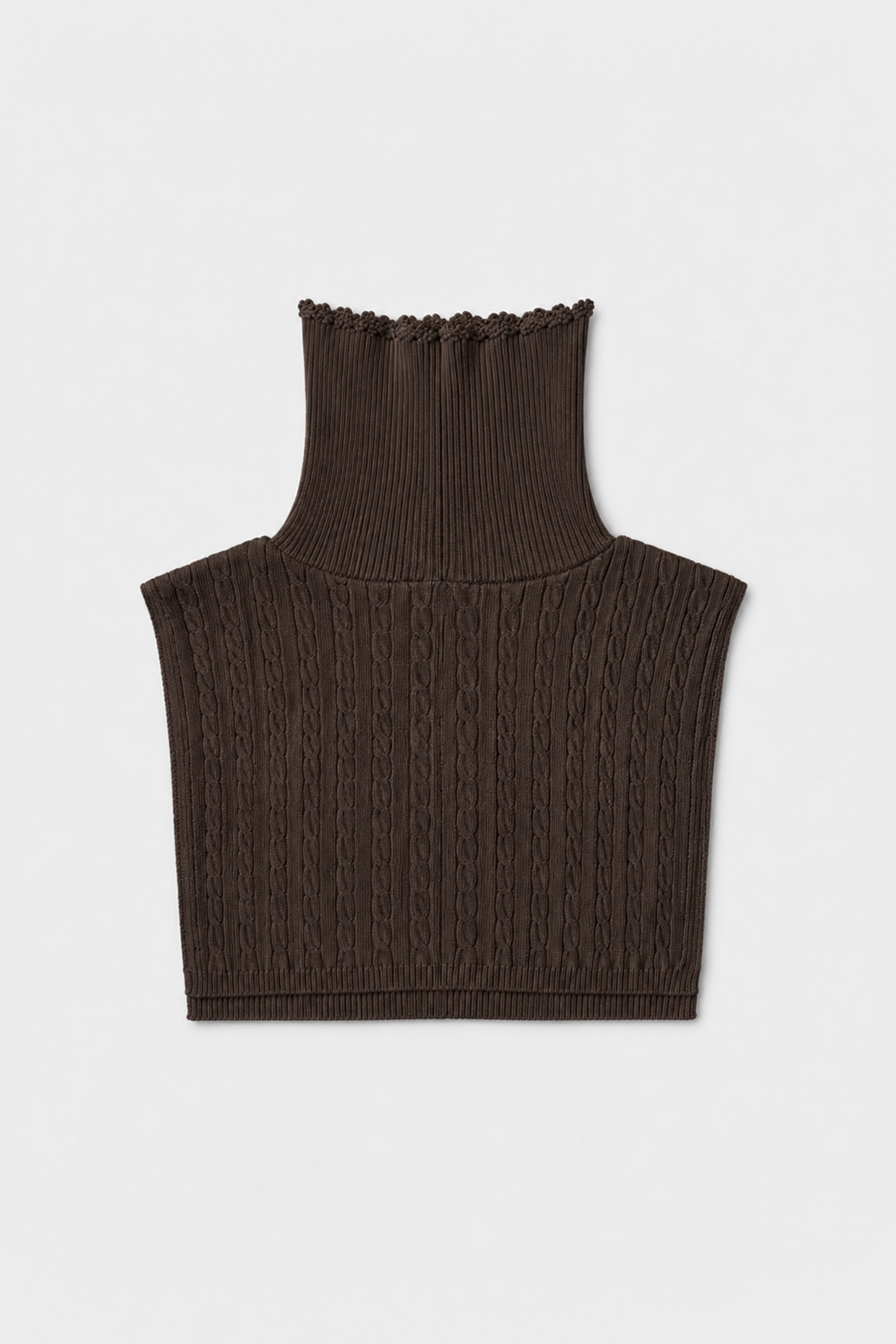 AZRAL Coffee knit dickey scarf Coffee