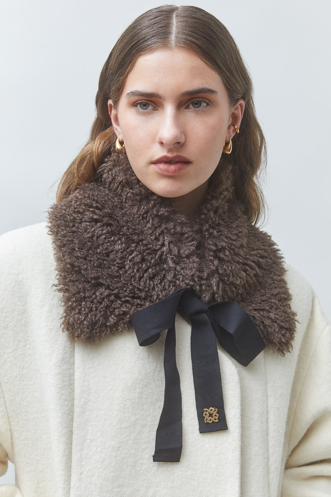 ARISTID Choco wrap-around scarf Chocolate