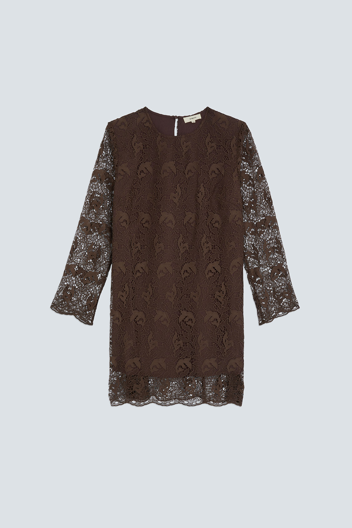 CHILL Short guipure dress Chocolate
