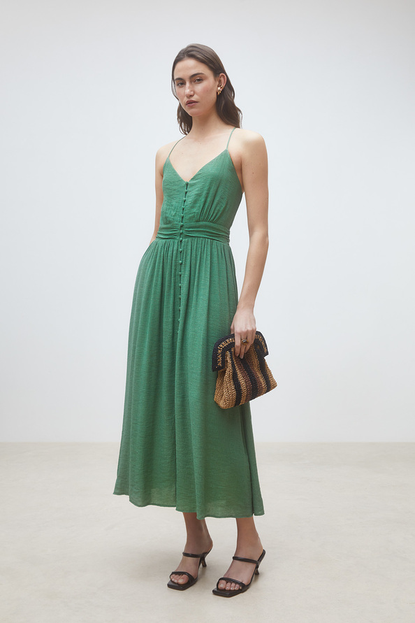 Crest Crepe midi dress