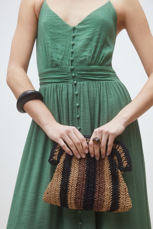 Crest Crepe midi dress