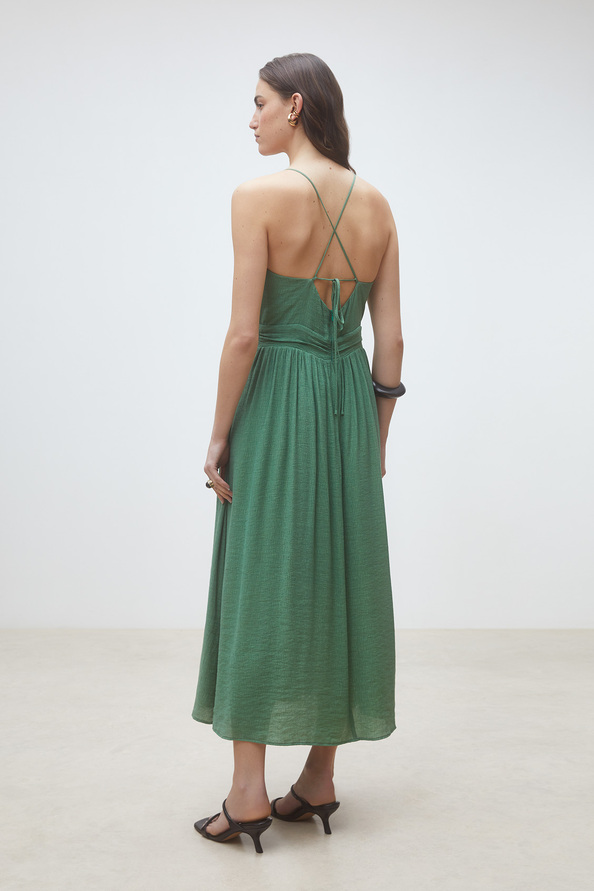 Crest Crepe midi dress