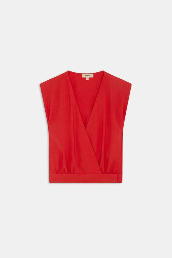 Laos Geranium short sleeveless blouse