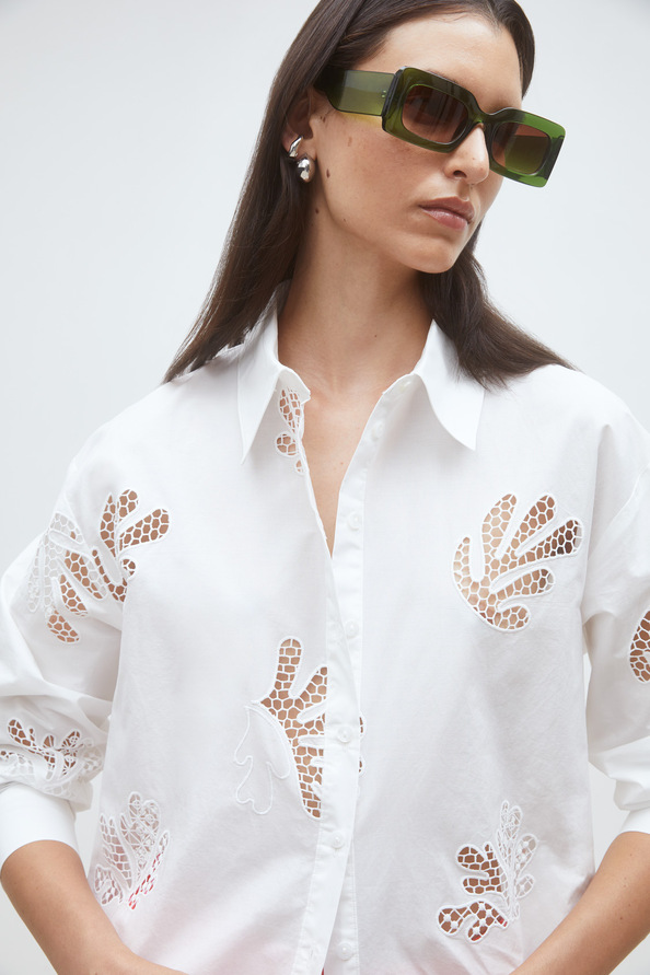Loula Embroidered poplin shirt