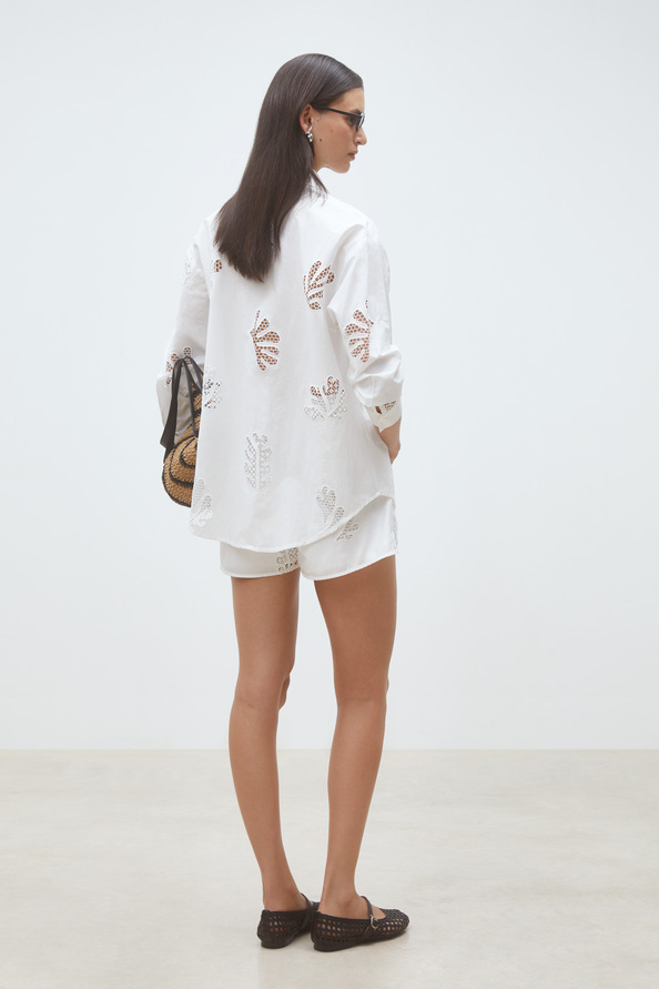 Loula Embroidered poplin shirt
